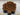 Wildflower Shape Brown Drum Coffee Table