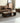 Crescent Double-Sided Design Black Walnut Wood Coffee Table