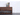 Forte Simple Design Solid Black Walnut Wood Bench with 2 Drawers