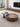Epic Round Shape Dual-Drawers Solid Walnut Wood Coffee Table