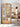White Oak Wood Bookcase with Doors