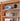 Big Cherry Wood Bookcase with Glass Doors