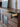 Sculpted Low Flat and Long Walnut Wood Bookcase