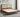 Sculpted Round Edge Headboard Walnut Wood Platform Bed Frame