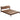 Nebula Wave Design Black Walnut Wood Bed