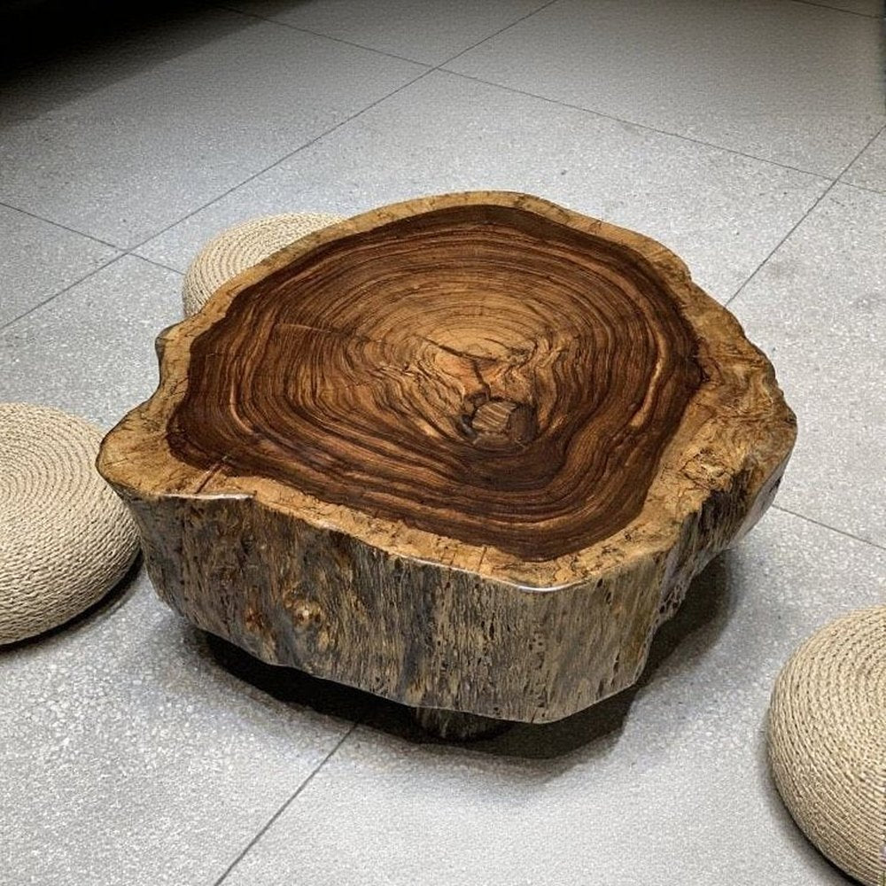 Kaufen Sie Live Edge Couchtisch, runder Holz Couchtisch, Holz Couchtisch – SlabstudioHongKong