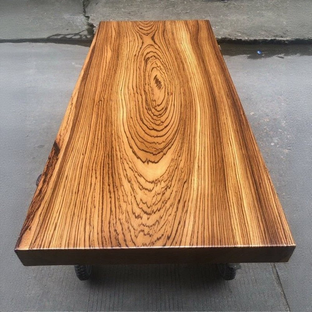 Rustic Charm Zingana Wood Table SlabstudioHongKong Rustic Charm Zingana Wood Table SlabstudioHongKong