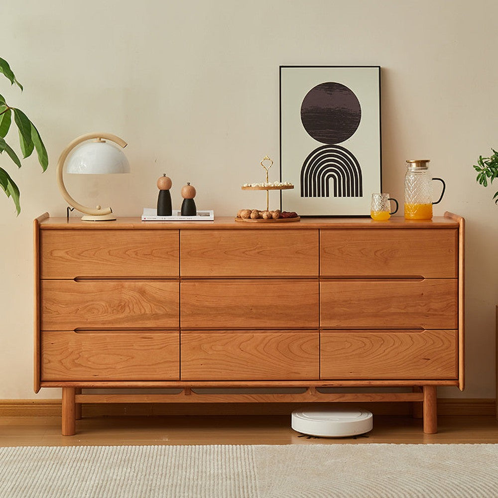 Vintage Inspired 9-Drawer Cherry wood Dresser Vintage Inspired 9-Drawer Cherry wood Dresser