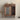 European Style Snow Glass Walnut Wood Cabinet