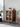 Whimsical Walnut Wood Two Arch Glass Door Design Cabinet