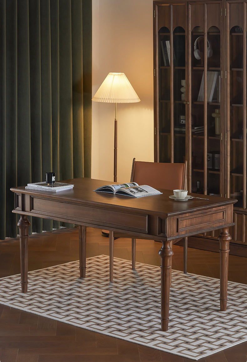 scrivania moderna in legno di noce canaletto in stile americano