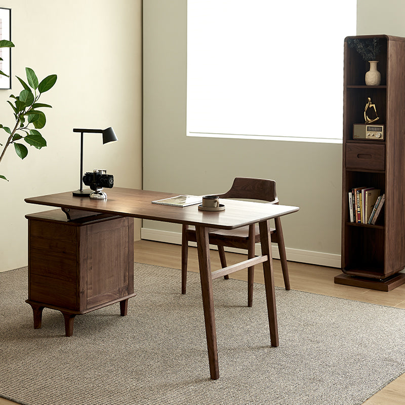 Solid Walnut Desks With Small Drawer, Walnut Desk Black Walnut Desk