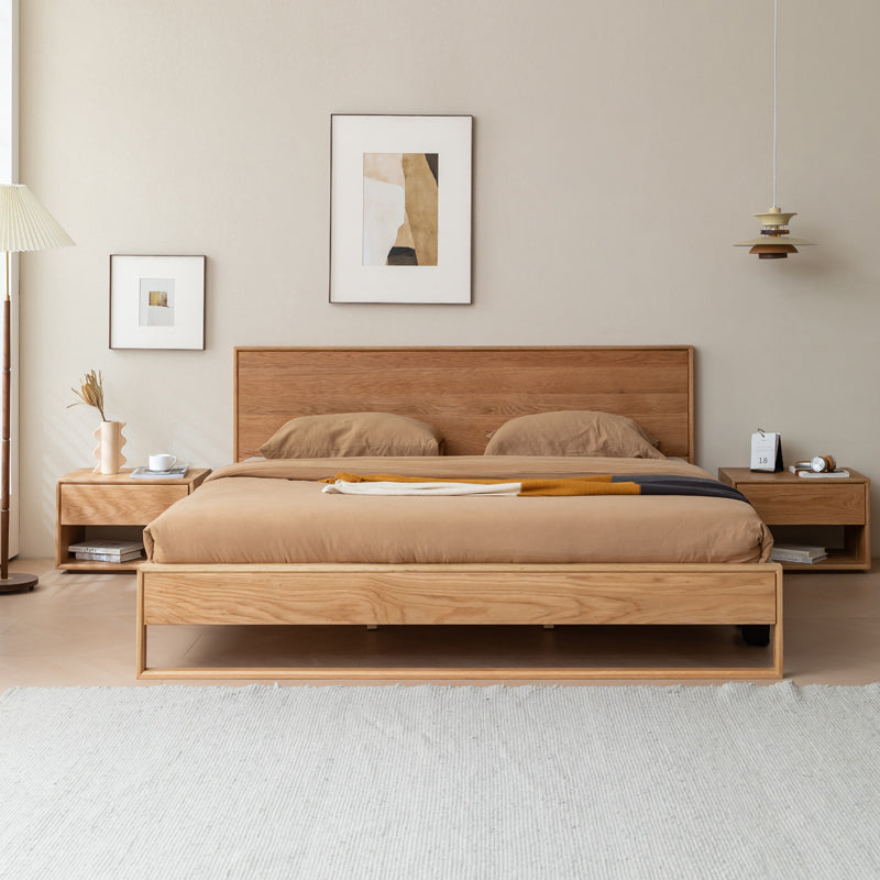 cadre de lit en bois de chêne, lits en bois de chêne