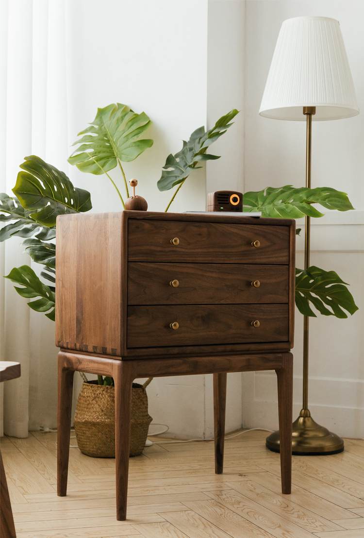 mesa consola de madera de nogal hecha, mesa consola de madera de nogal, mueble de madera