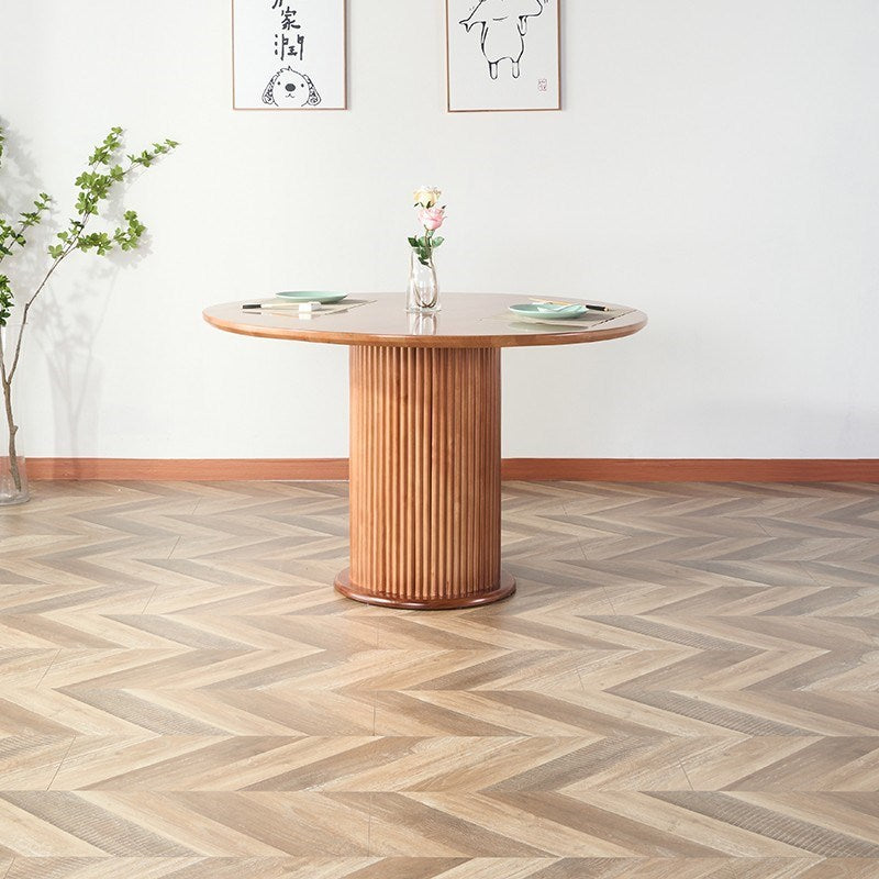 modern cherry wood round dining table for sale