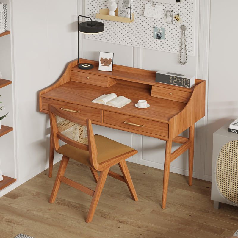 Escritorio de madera de cerezo, escritorio de madera maciza de cerezo, escritorio de oficina de cerezo