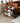 Multi-Functional Walnut Wood Side Table with Roller