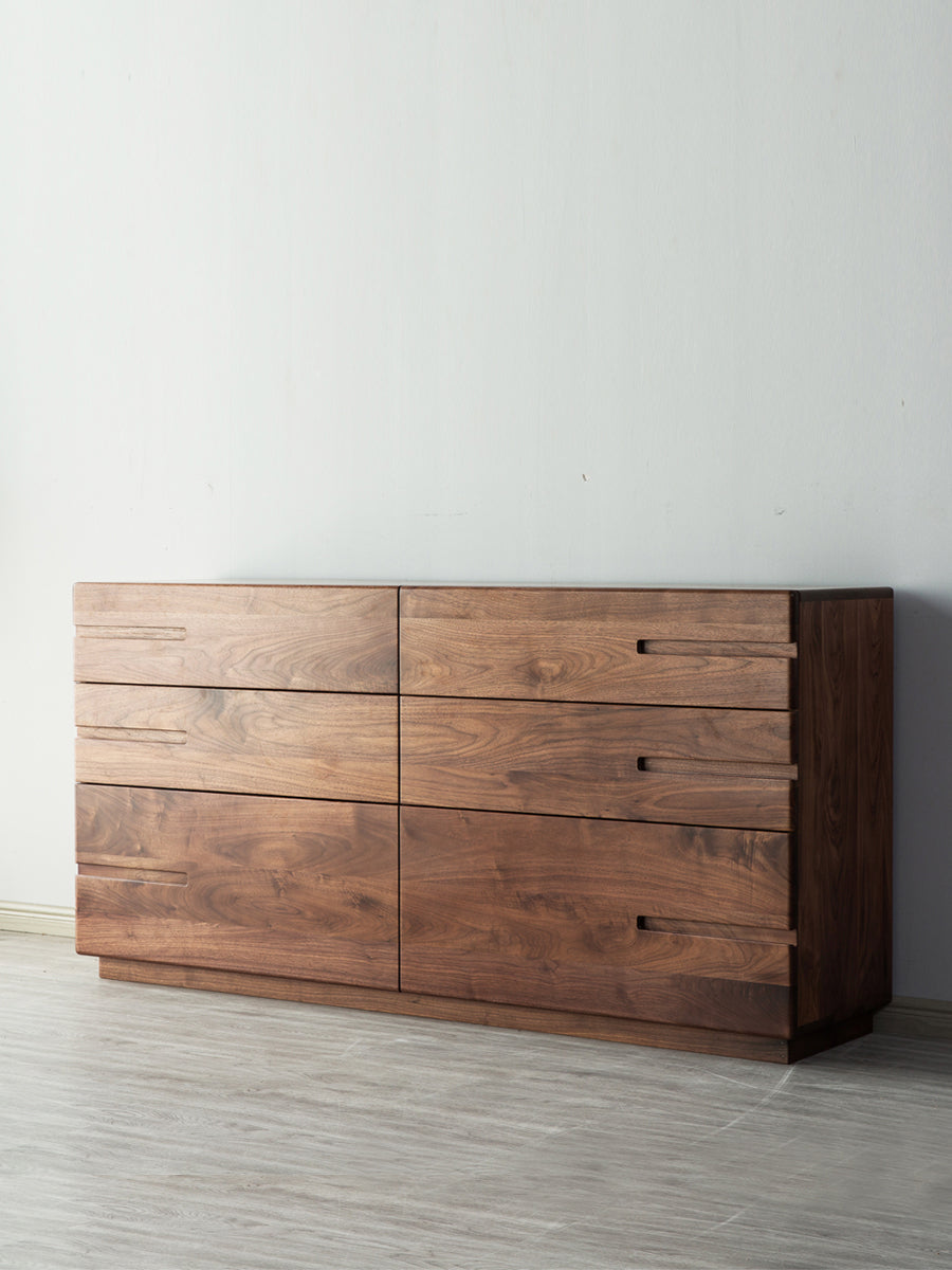 Solid walnut wood chest dresser, wood dresser walnut wood