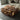 Tavolino rettangolare in legno massello di noce canaletto con cassetti