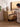 Modern Cross Design White Oak Wood Nightstand 