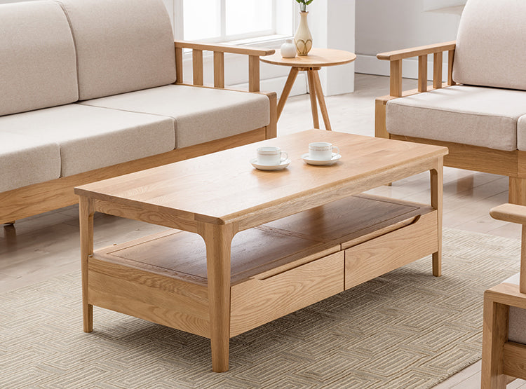 modern solid oak coffee table, contemporary solid oak coffee table