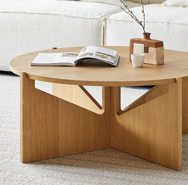 solid oak coffee table round, solid white oak coffee table