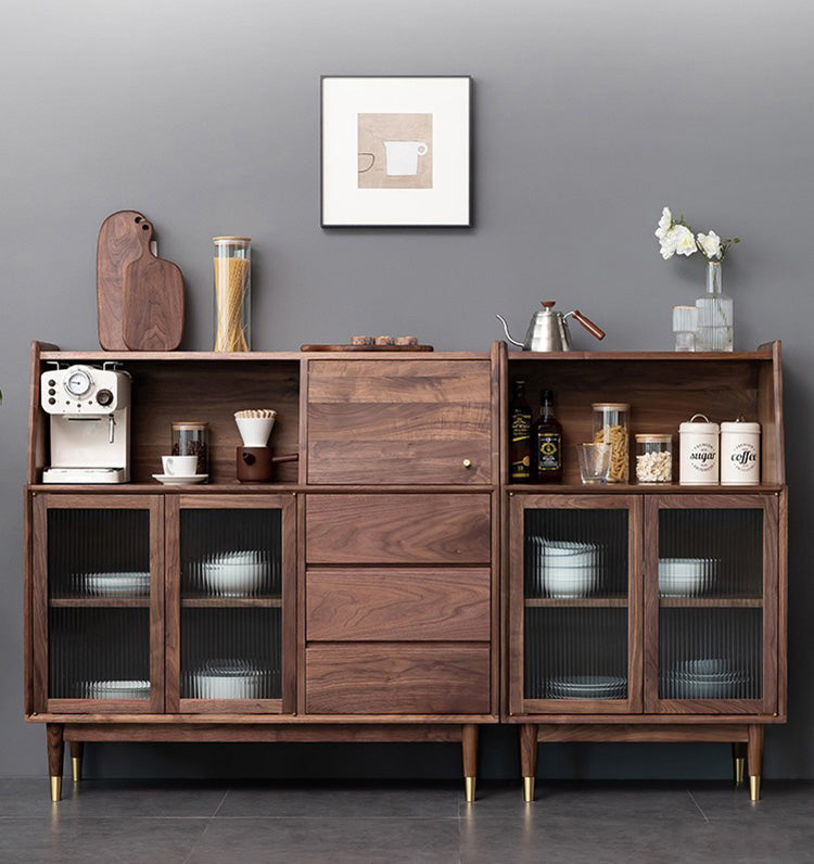 walnut kitchen cupboard for two option, modern walnut cabinets, walnut cabinet kitchen