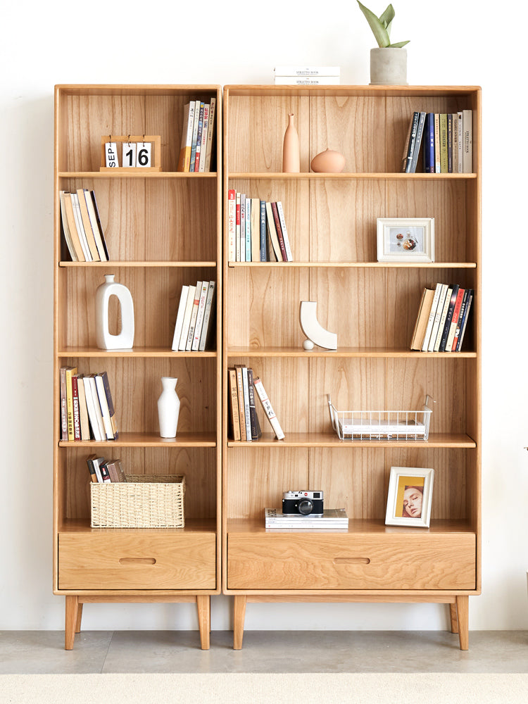 Bücherregal aus Eiche, Bücherregal aus Eiche, Bücherregal aus massiver Eiche, Bücherregal aus weißer Eiche, Bücherregale aus Eiche