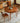 Tavolo da pranzo rotondo francese in legno di ciliegio