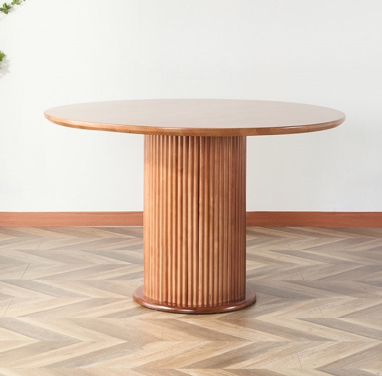 Venda moderna mesa de jantar redonda em madeira de cerejeira
