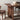 Mesa de comedor moderna de madera de nogal oscuro, tablero de madera de nogal negro