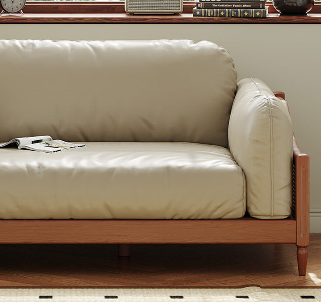 genuine cherry wood leather sofa, black cherry leather sofa