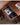 Shutters Door Walnut Wood Nightstand 