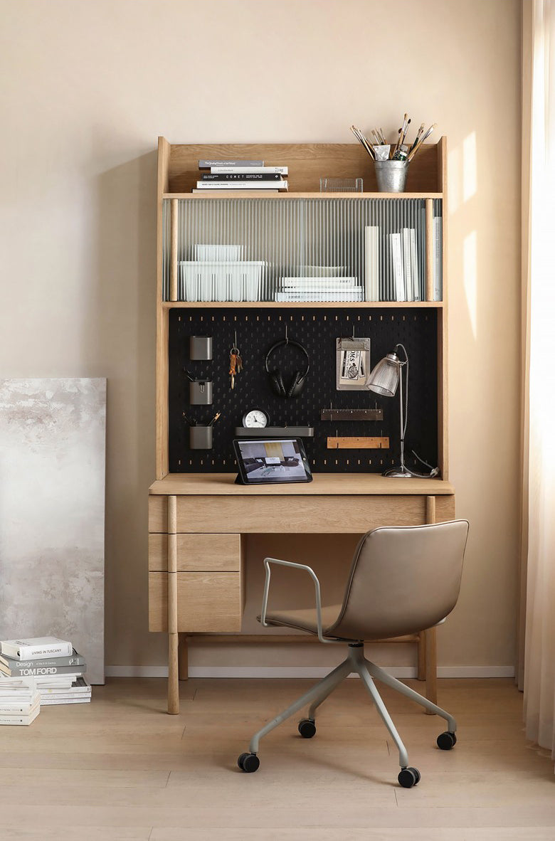 Schreibtisch aus Eichenholz, Hutches-Schreibtisch aus massiver Eiche zu verkaufen, moderner Schreibtisch aus weißer Eiche