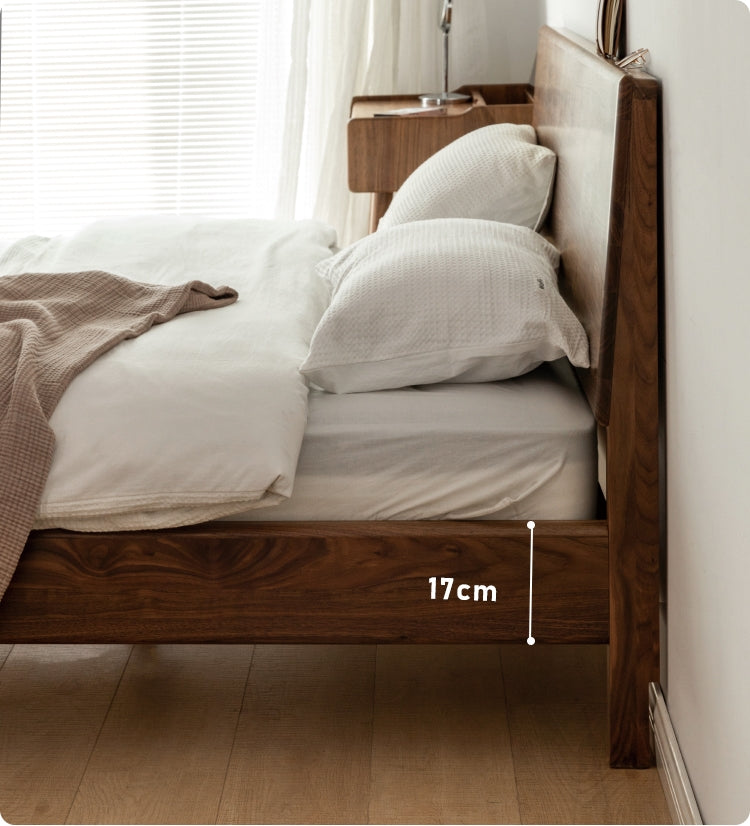 modern schwaarz Walnuss Holz Bett, zolidd Nussbaum Bett, donkel Nussbaum Bett Frame