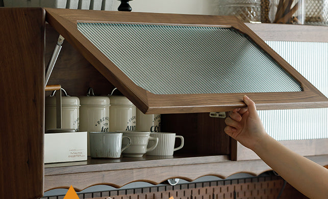 solid american walnut wood Kitchen Storage for Scullery,  Electric Power Track Included