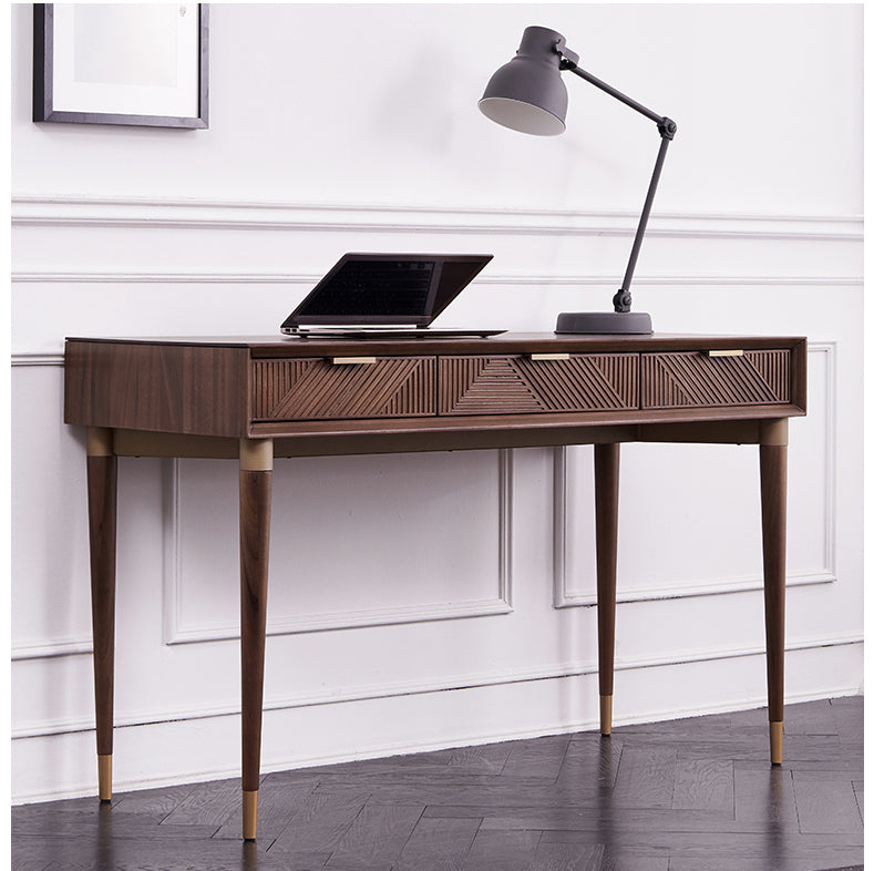 Walnuss Desk Top, Modern Walnuss Desk, Mëtt Joerhonnert Walnuss Desk