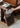 Multi-Functional Walnut Wood Side Table with Roller