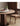 Mesa de jantar redonda de nogueira preta sólida, mesa de jantar redonda de madeira de nogueira de meados do século