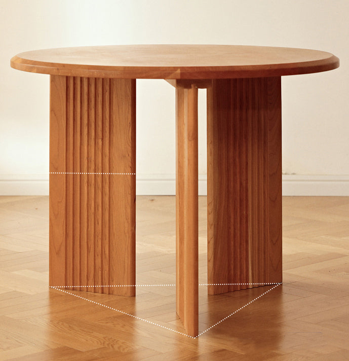 tavolo da pranzo rotondo in legno massello, tavolo da pranzo rotondo in legno massello da 60 pollici