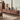 Made to order Epic walnut wood TV stand featuring geometric drawer fronts and a modern, stylish design.