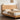 BedGrove Natural Oak Wood Fluted Bed Frame