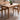 Mesa de jantar extensível em madeira de carvalho maciço Japandi, feita de carvalho maciço