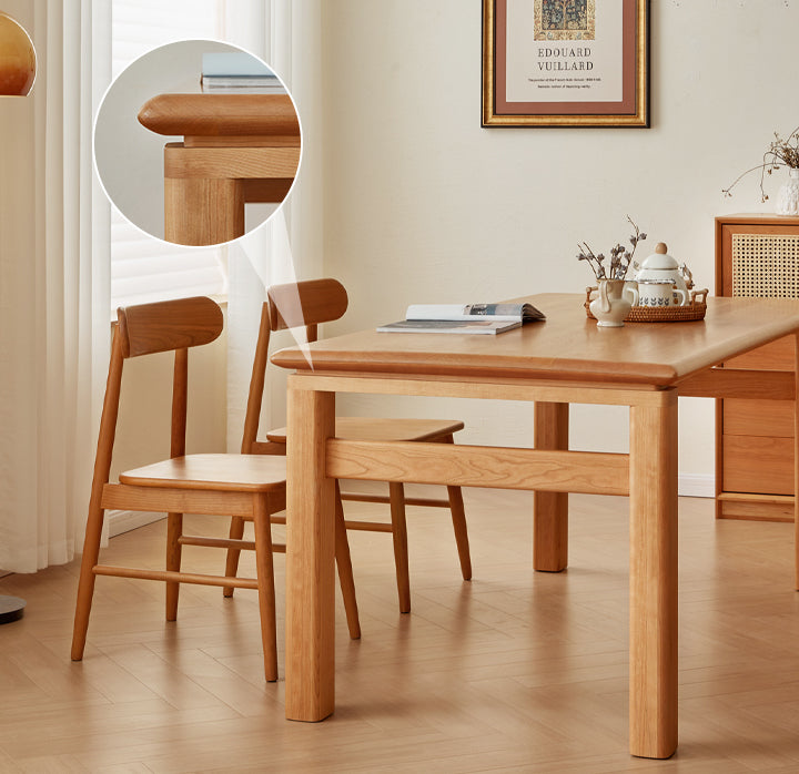 cherry wood dining table, solid cherry wood dining table