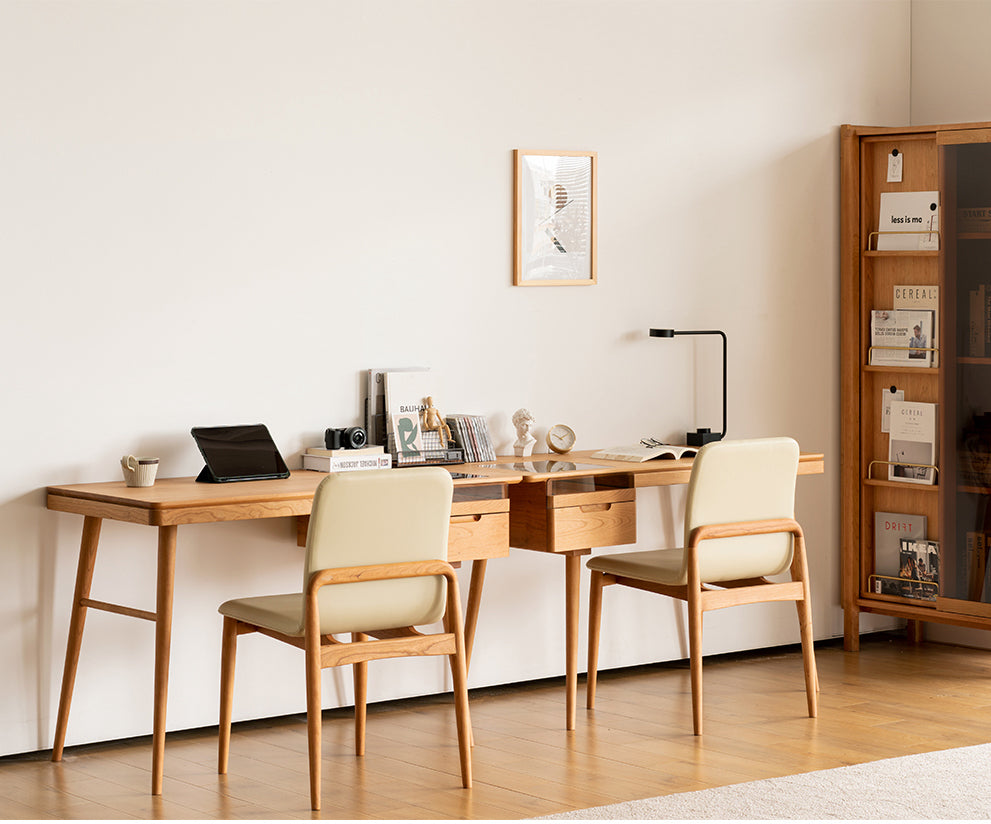 Schreibtisch aus massivem Kirschholz, Schreibtisch aus Kirschholz zu verkaufen, Schreibtisch aus hellem Kirschholz