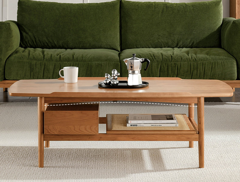 solid South American walnut wood cherry coffee tables