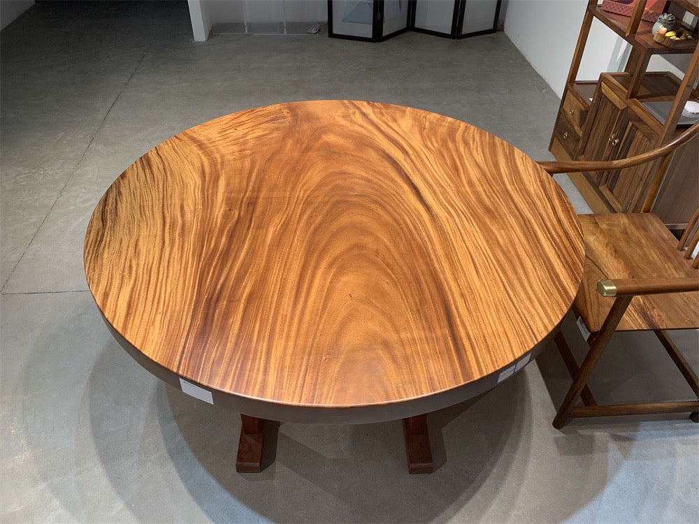 Runder Tisch aus Holz, runder Esstisch aus Holz, runder Tisch aus Holz
