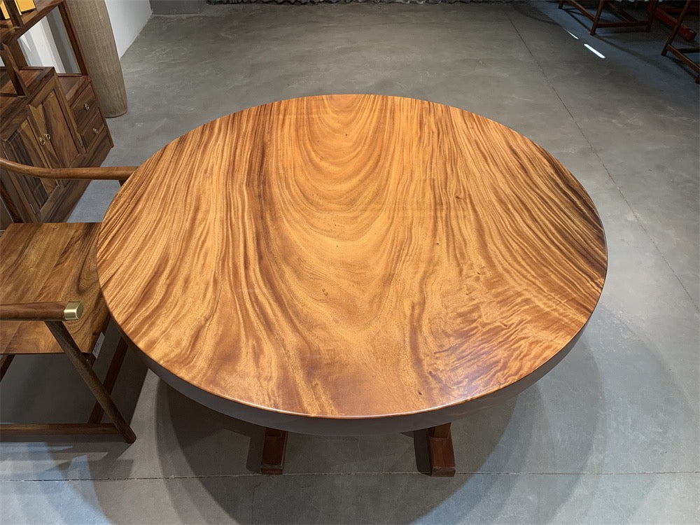 mesa redonda de madera, mesa de comedor redonda de madera, mesa redonda de madera