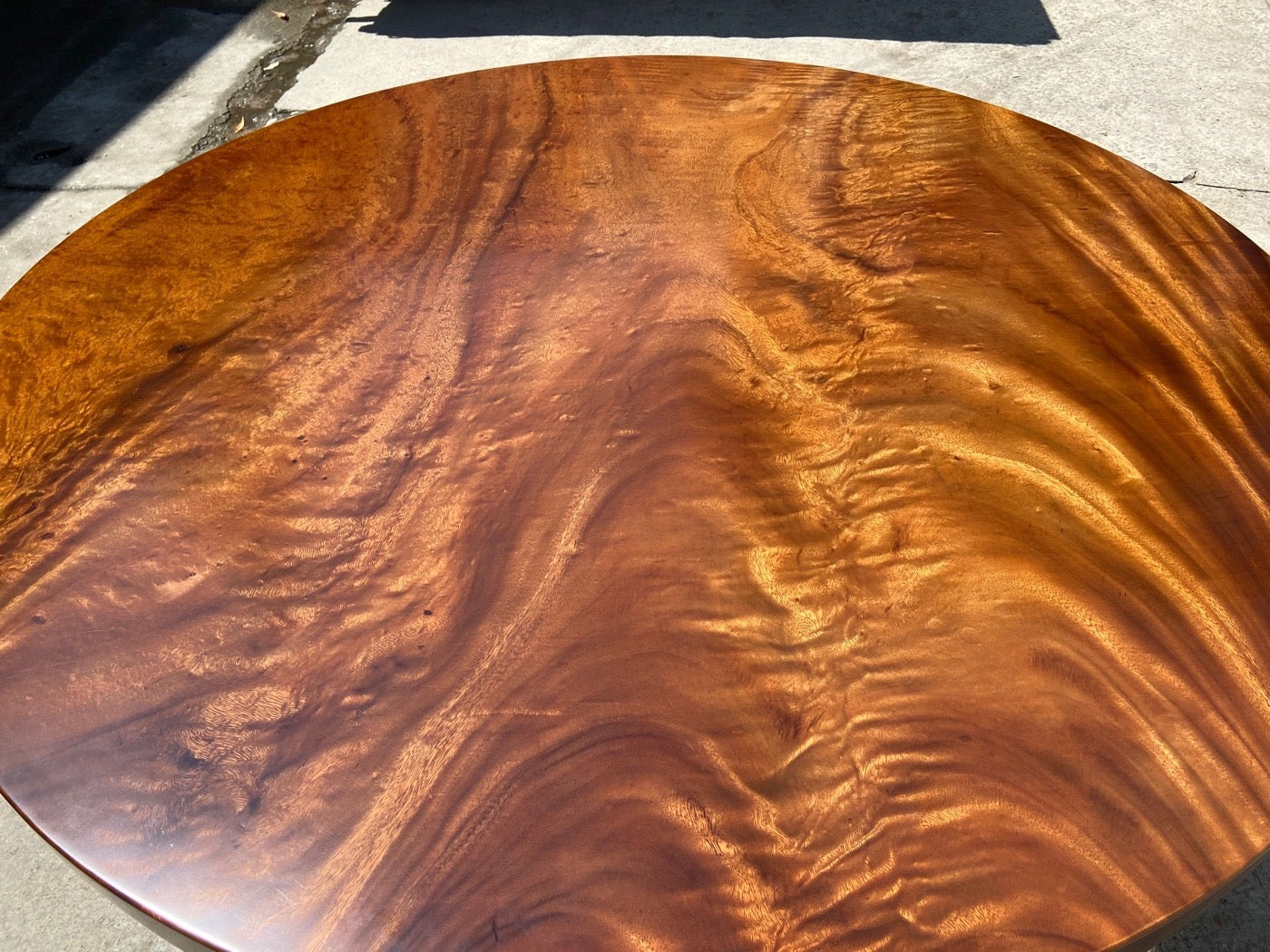 mesa redonda de madeira, tampo de mesa redonda de madeira inacabada
