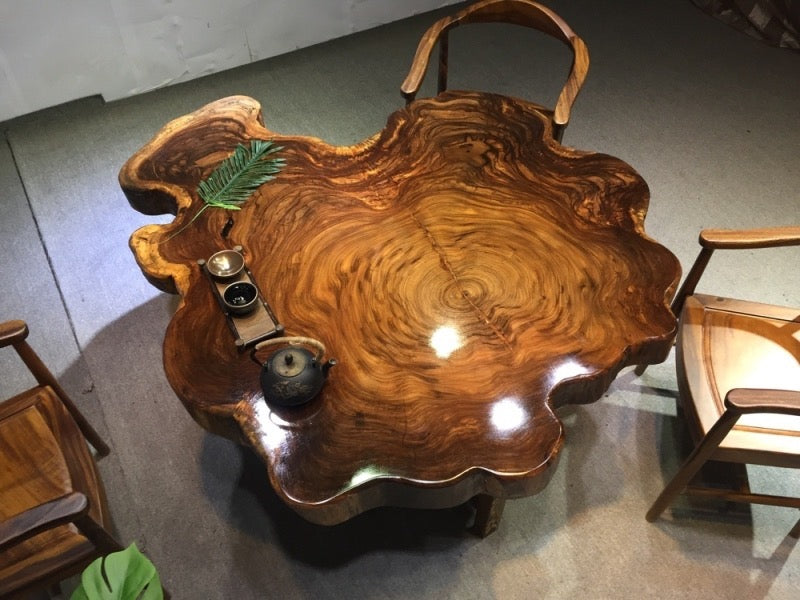 mesa de centro de madera redonda, mesa de centro de madera redonda, mesa de comedor de madera redonda